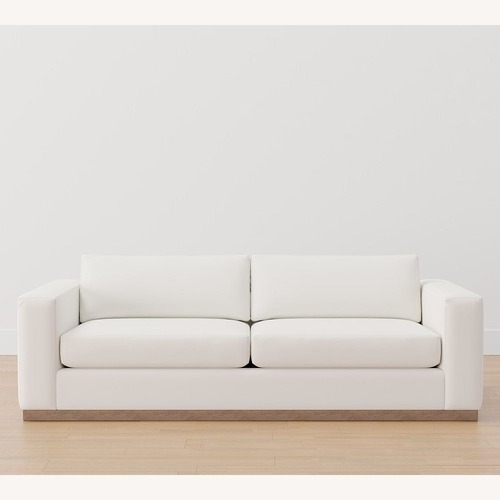 Used Pottery Barn Carmel Square Arm Upholstered Grand Sofa 98"  for sale on AptDeco