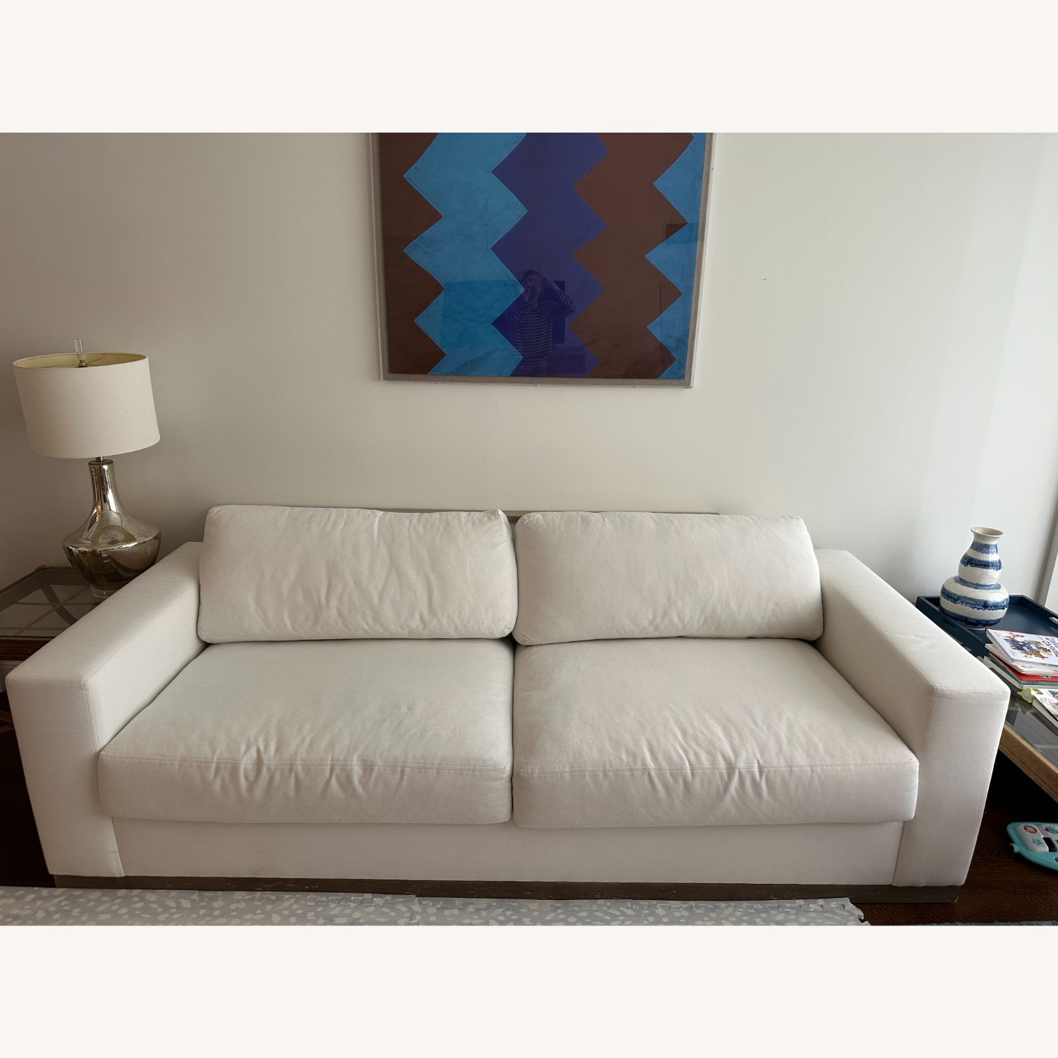 Pottery Barn Carmel Square Arm Upholstered Grand Sofa 98"  - image-2