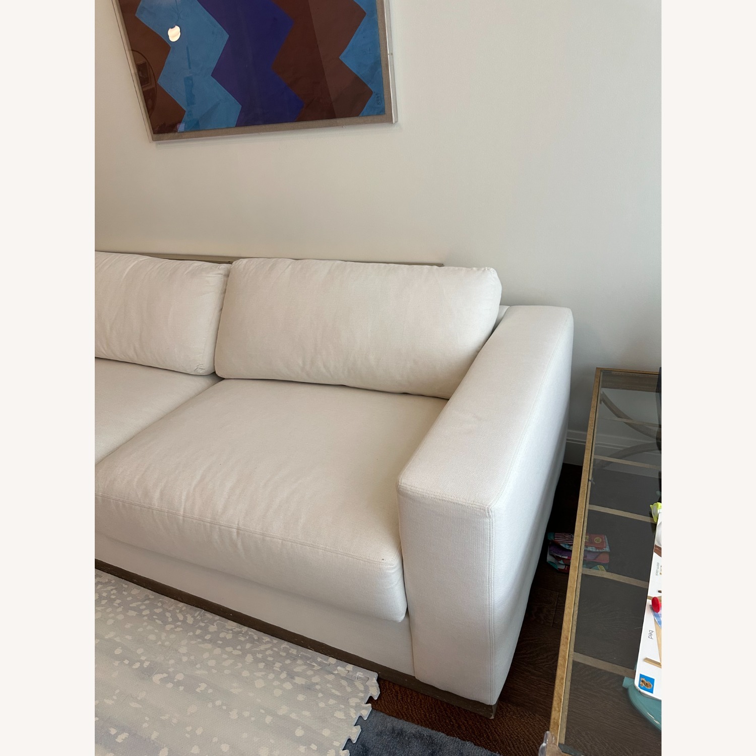 Pottery Barn Carmel Square Arm Upholstered Grand Sofa 98"  - image-5