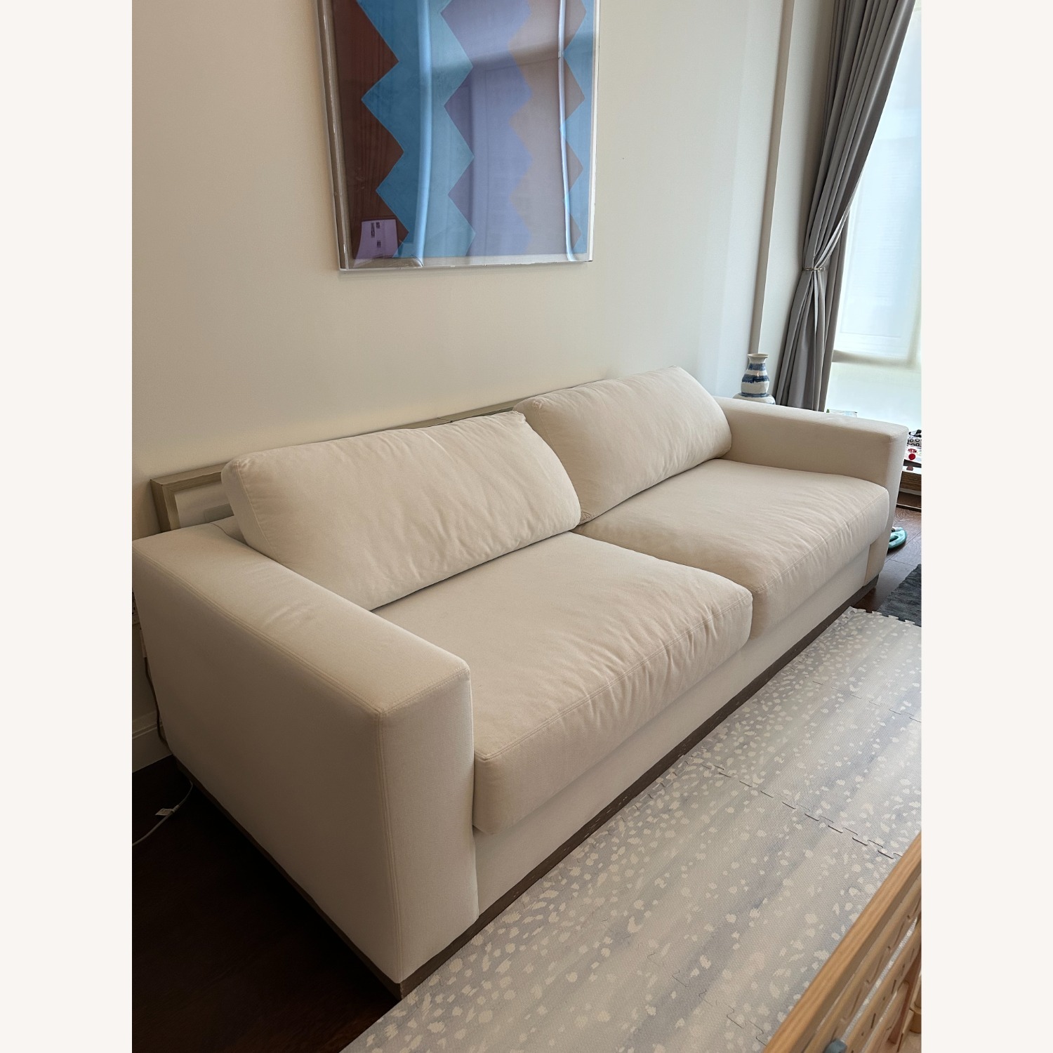 Pottery Barn Carmel Square Arm Upholstered Grand Sofa 98"  - image-4