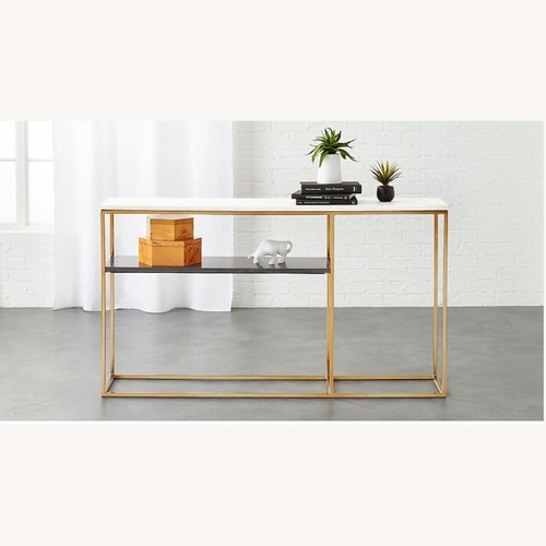 Used CB2 2-Tone Marble Sideboard for sale on AptDeco