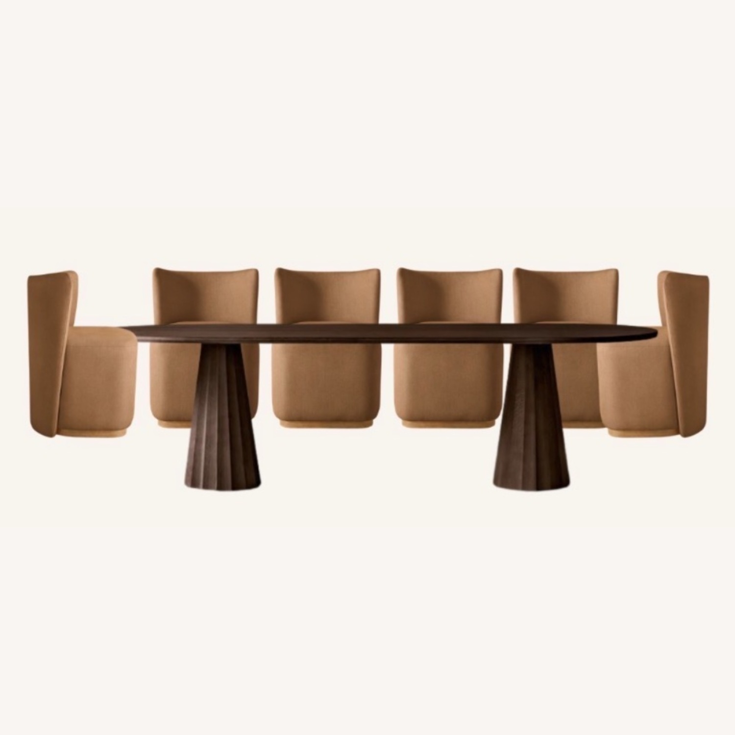 Dark Brown Wood Dining Set - image-7