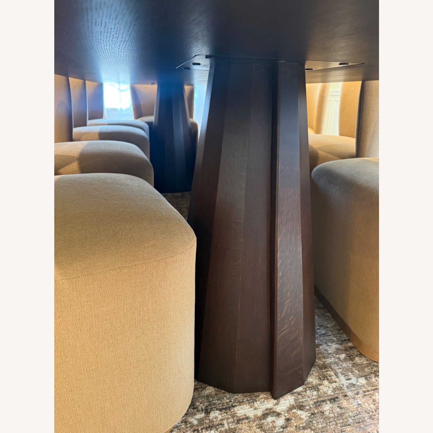 Dark Brown Wood Dining Set - image-3