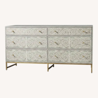 Anthropologie Scroll Vine Inlay Six-Drawer Dresser