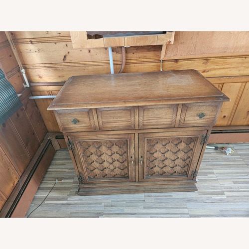 Used Vintage/Antique Dark Brown Wood Chest for sale on AptDeco