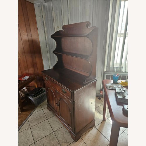 Used Vintage/Antique Finds Dark Brown Wood Chest for sale on AptDeco
