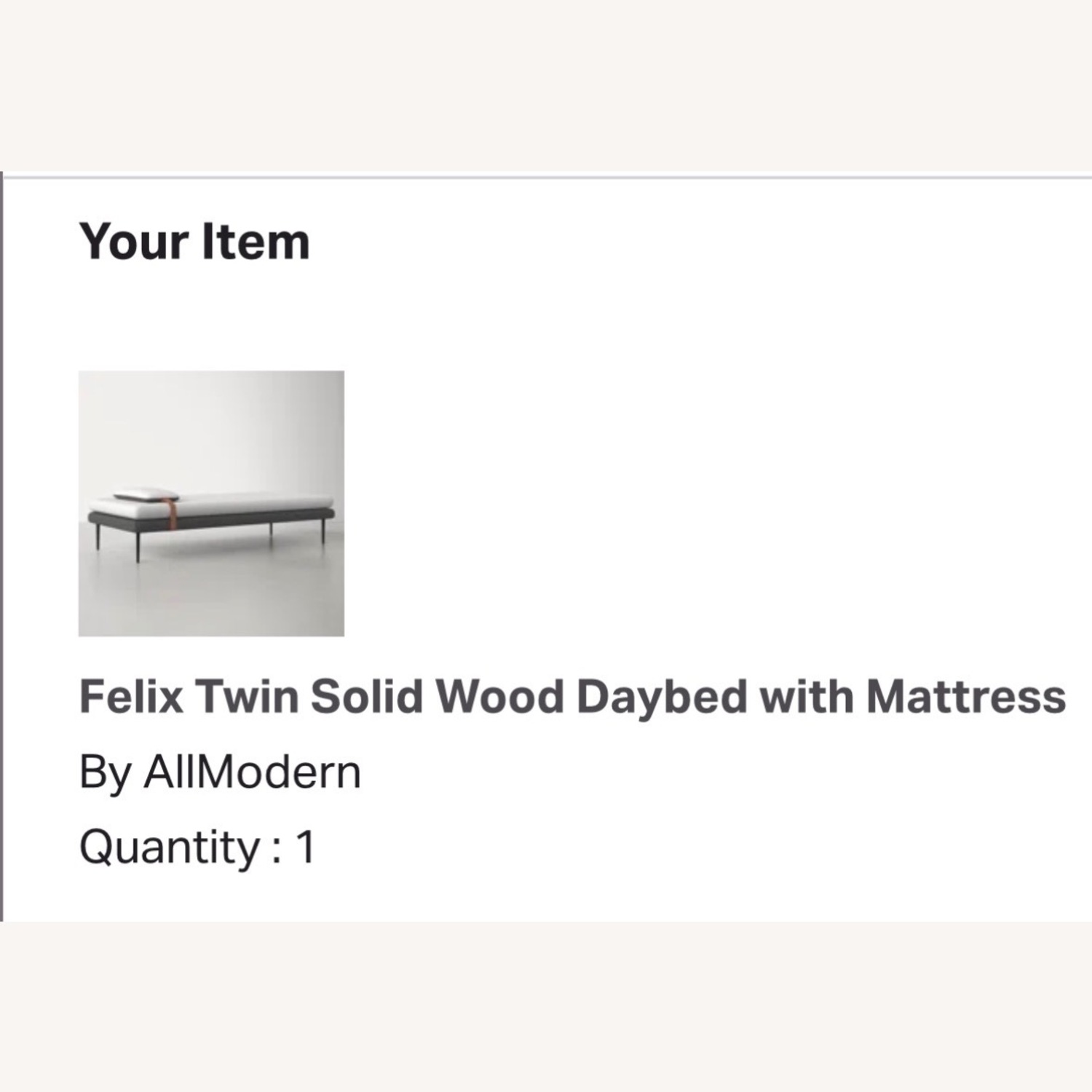 Felix Daybed Light Gray Fabric Daybed - image-1
