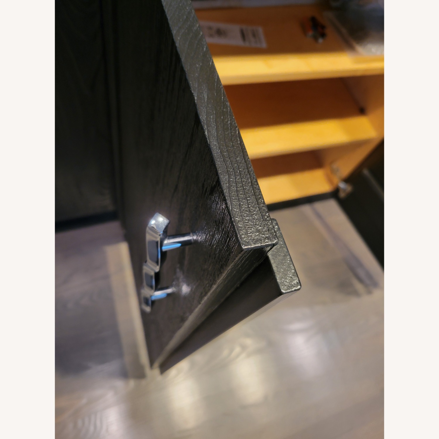 Contemporary Black Media Console & Cabinet Set - image-3