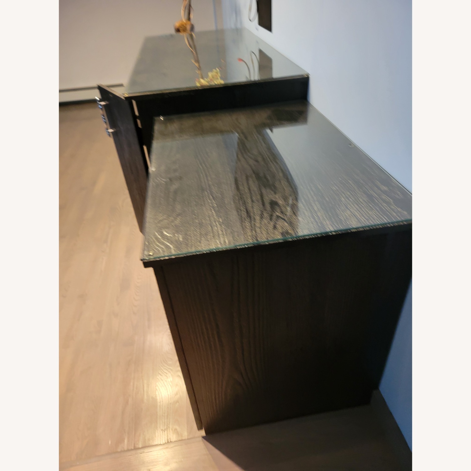 Contemporary Black Media Console & Cabinet Set - image-5
