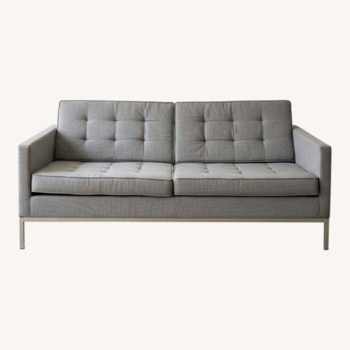 Used Florence Knoll Replica Two Seater Sofa Light Gray for sale on AptDeco