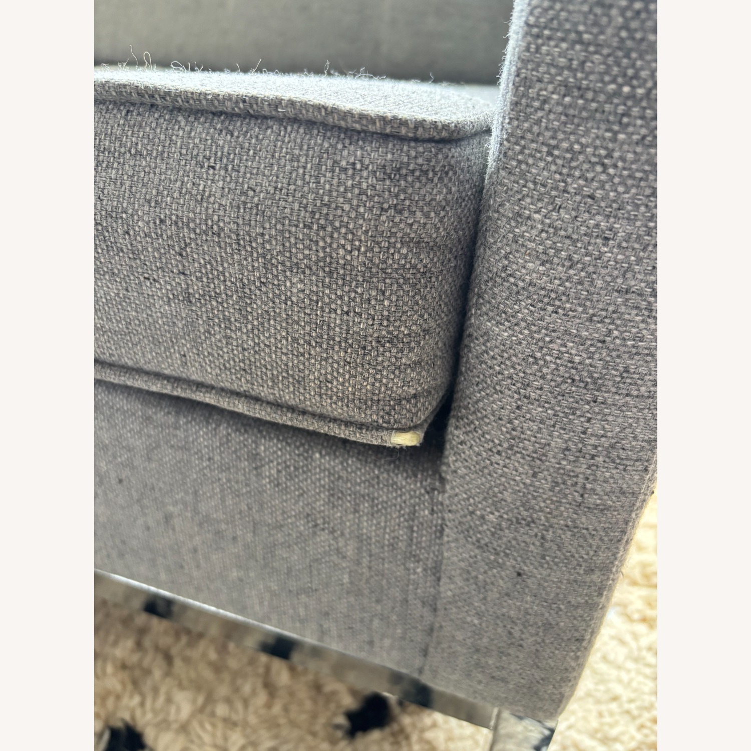 Florence Knoll Replica Two Seater Sofa Light Gray - image-4
