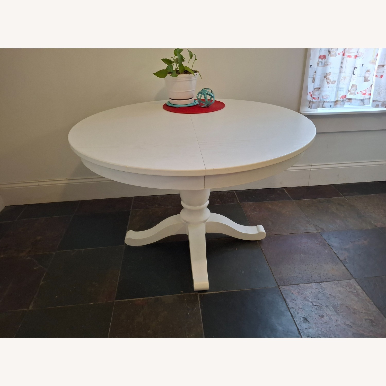 Pottery Barn White Wood Dining Table - image-2