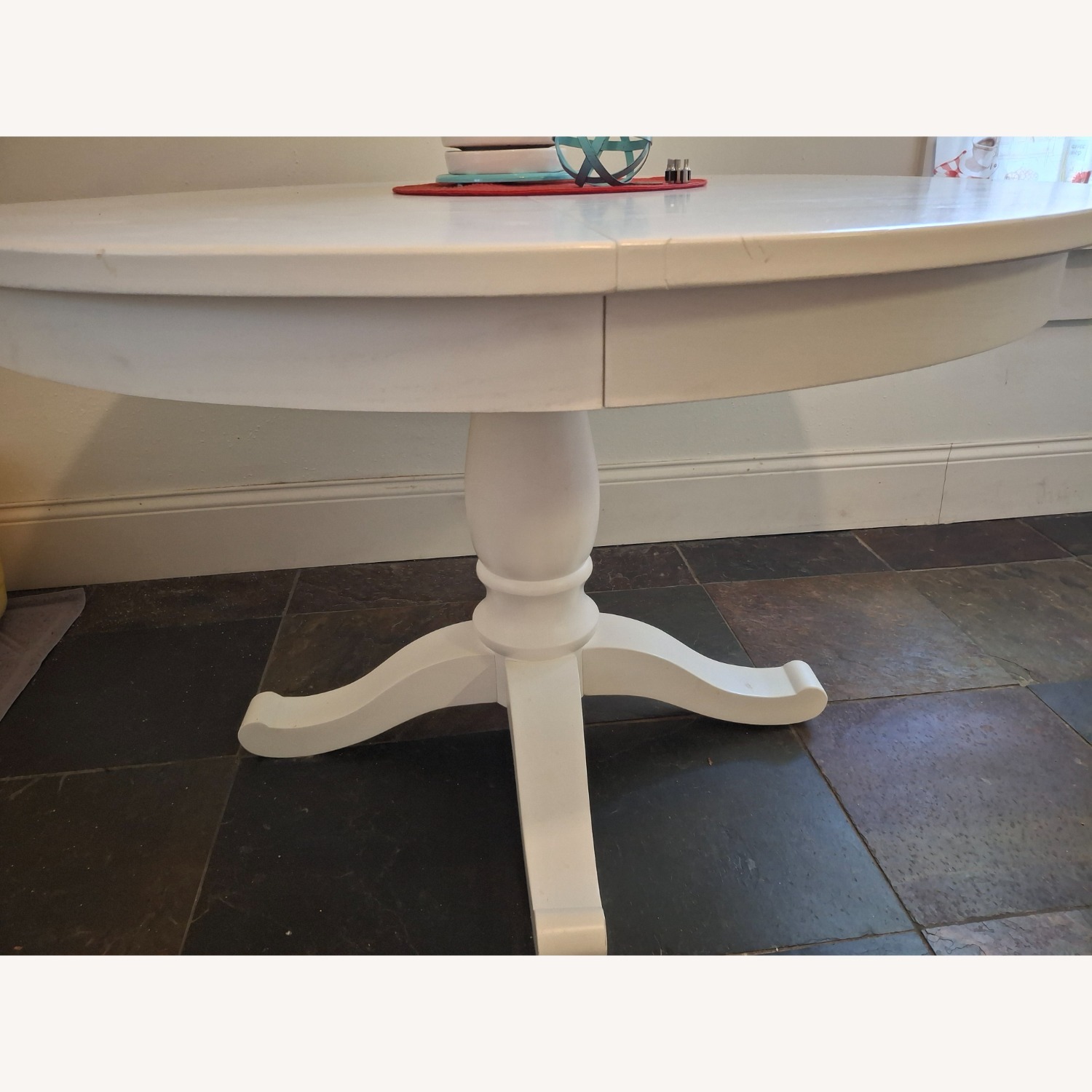 Pottery Barn White Wood Dining Table - image-3