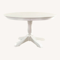 Pottery Barn White Wood Dining Table