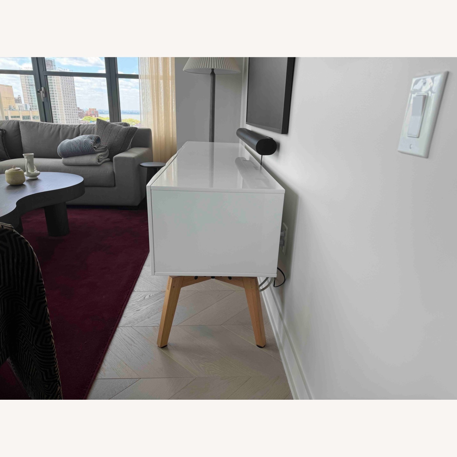 CB2 Alba Large White Lacquer Credenza - image-3