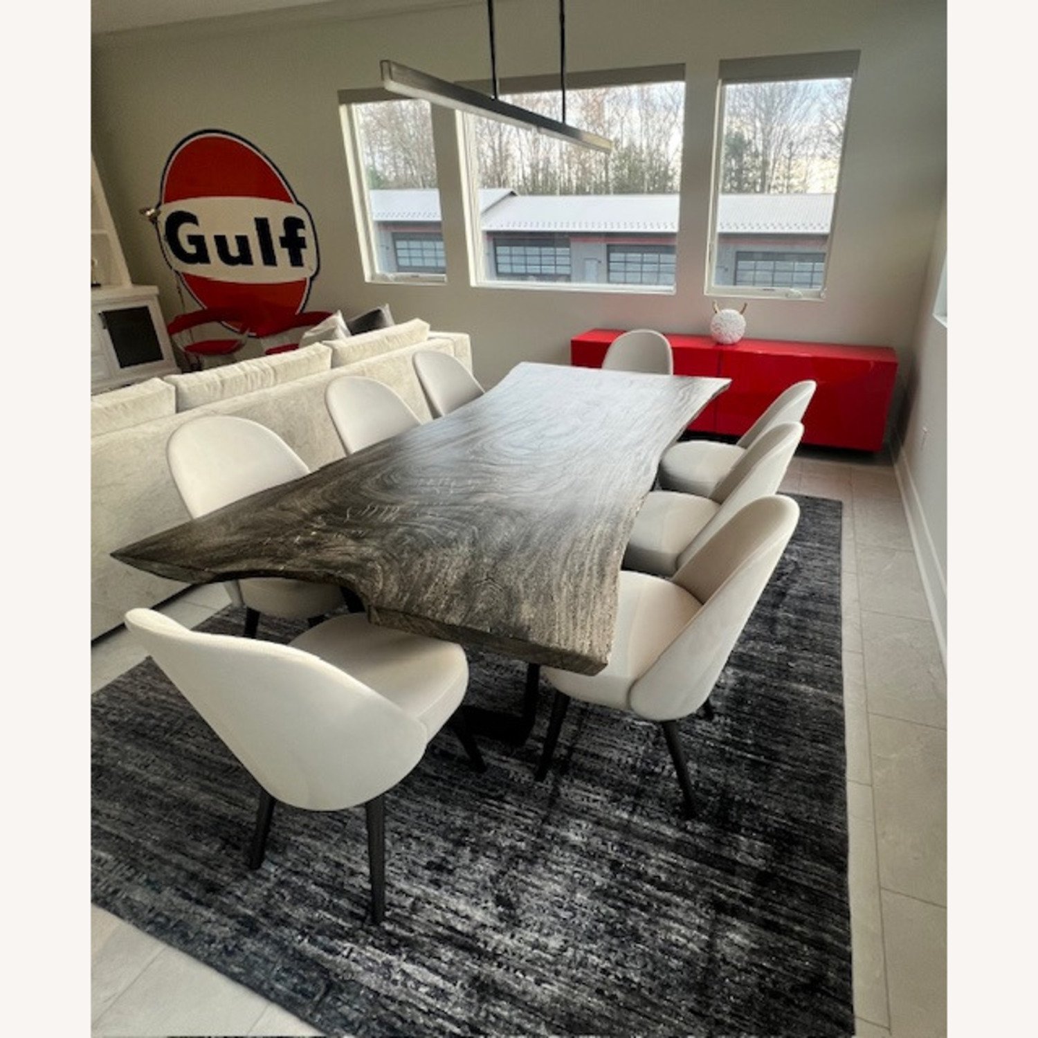 Brown/Grey Wood Dining Table - image-3