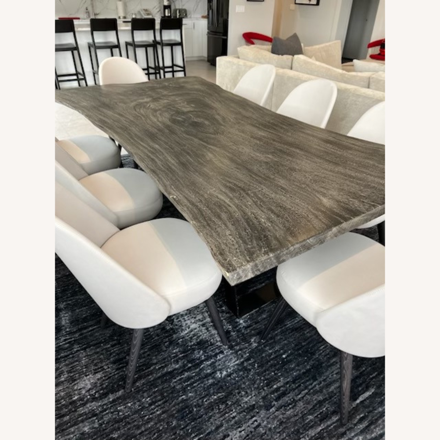 Brown/Grey Wood Dining Table - image-2