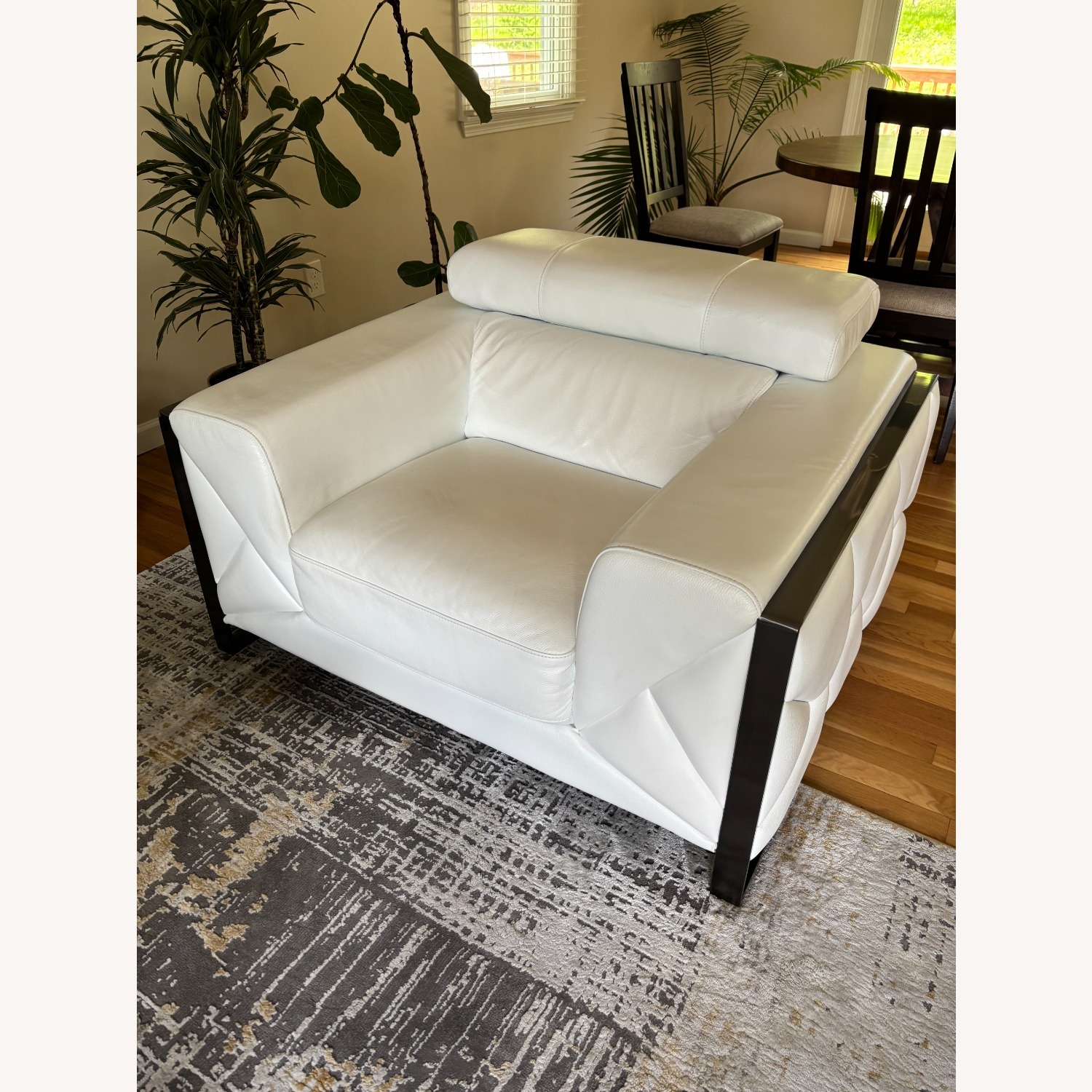 White Leather Armchair - image-4