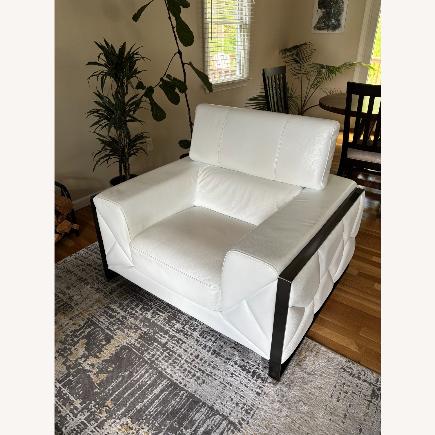 White Leather Armchair - image-1