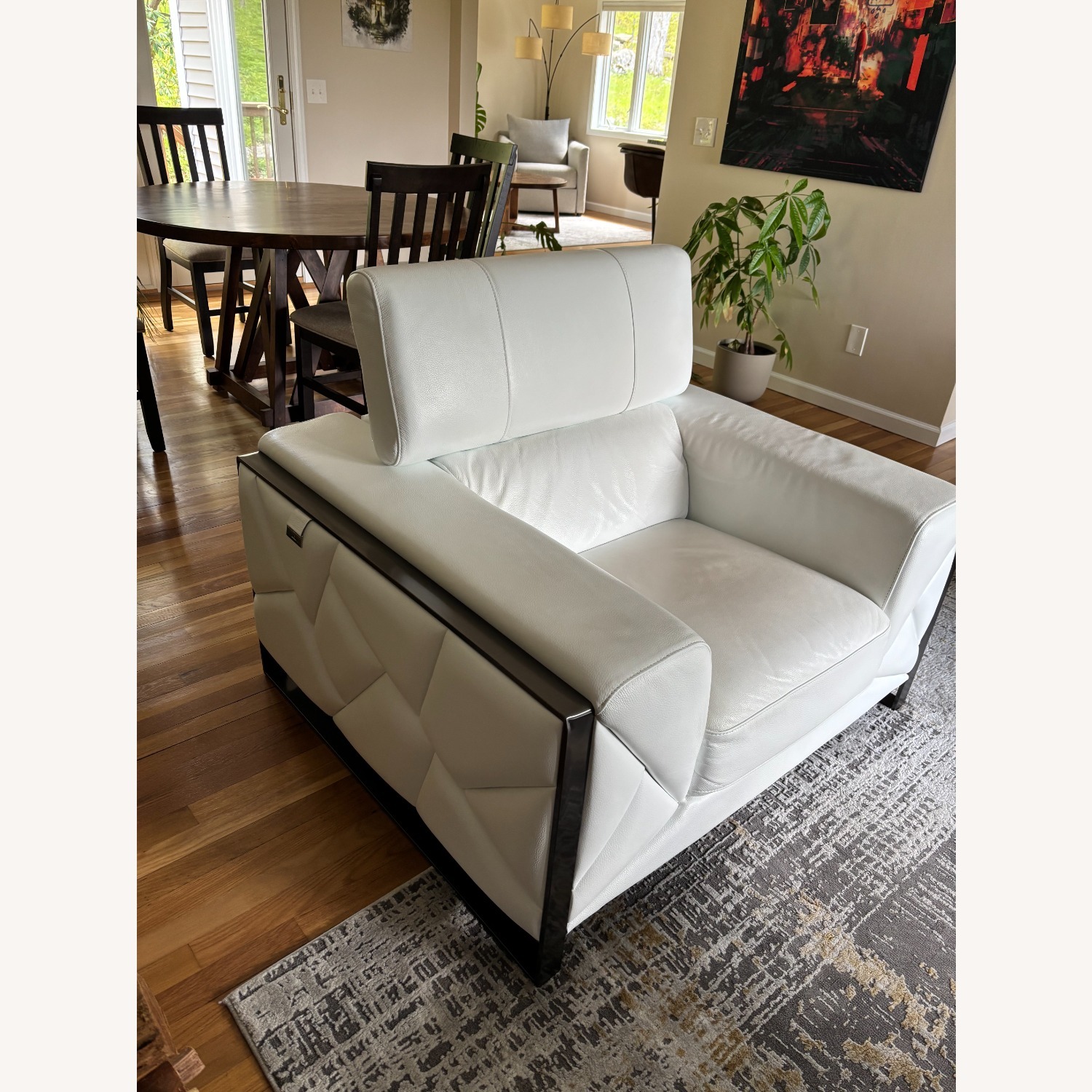 White Leather Armchair - image-2