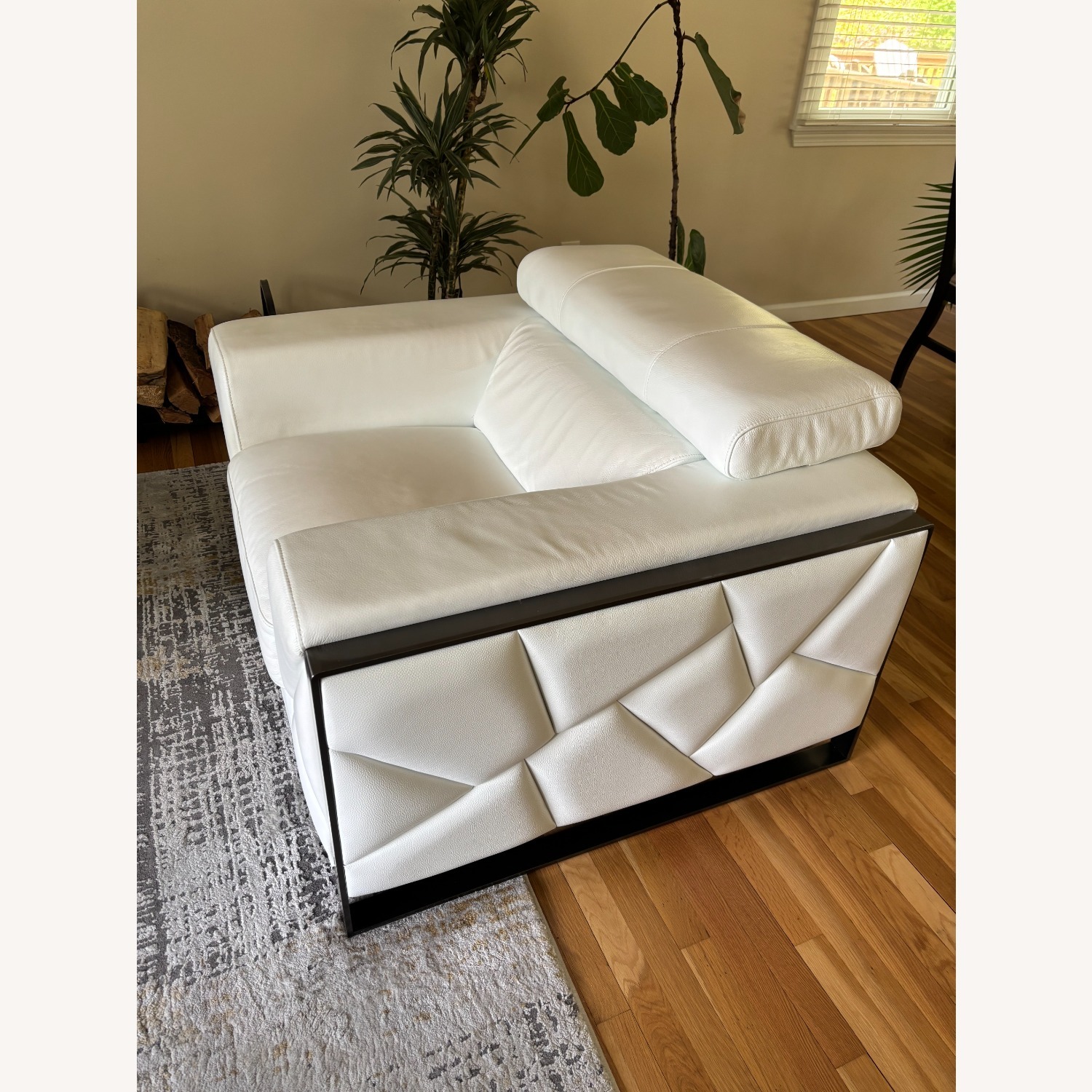 White Leather Armchair - image-5