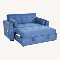 Bob's Discount Furniture Blue Loveseat Sleeper Sofa