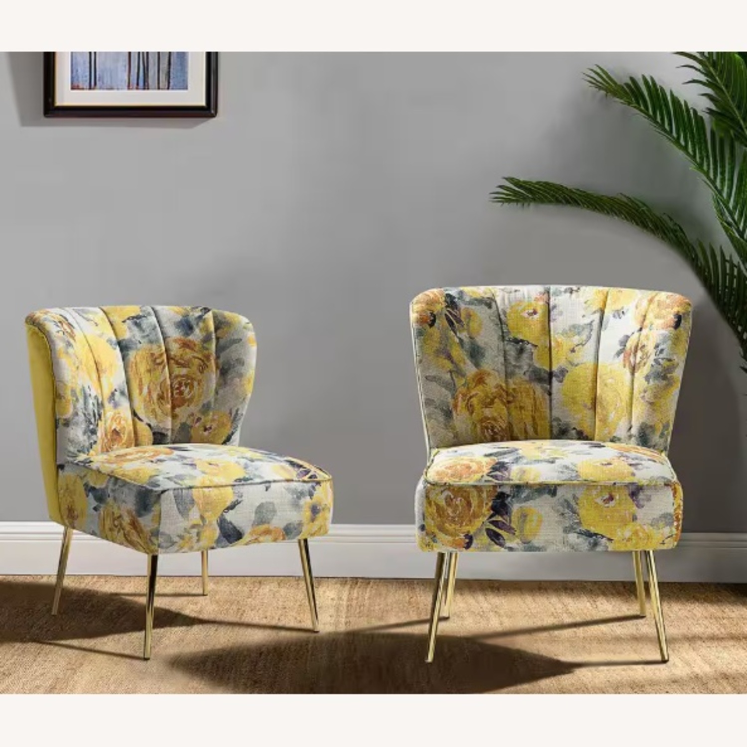 Home Depot Yellow Fabric Dining Chairs - image-6