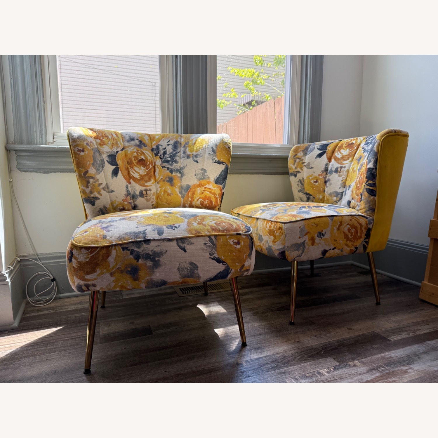 Home Depot Yellow Fabric Dining Chairs - image-4