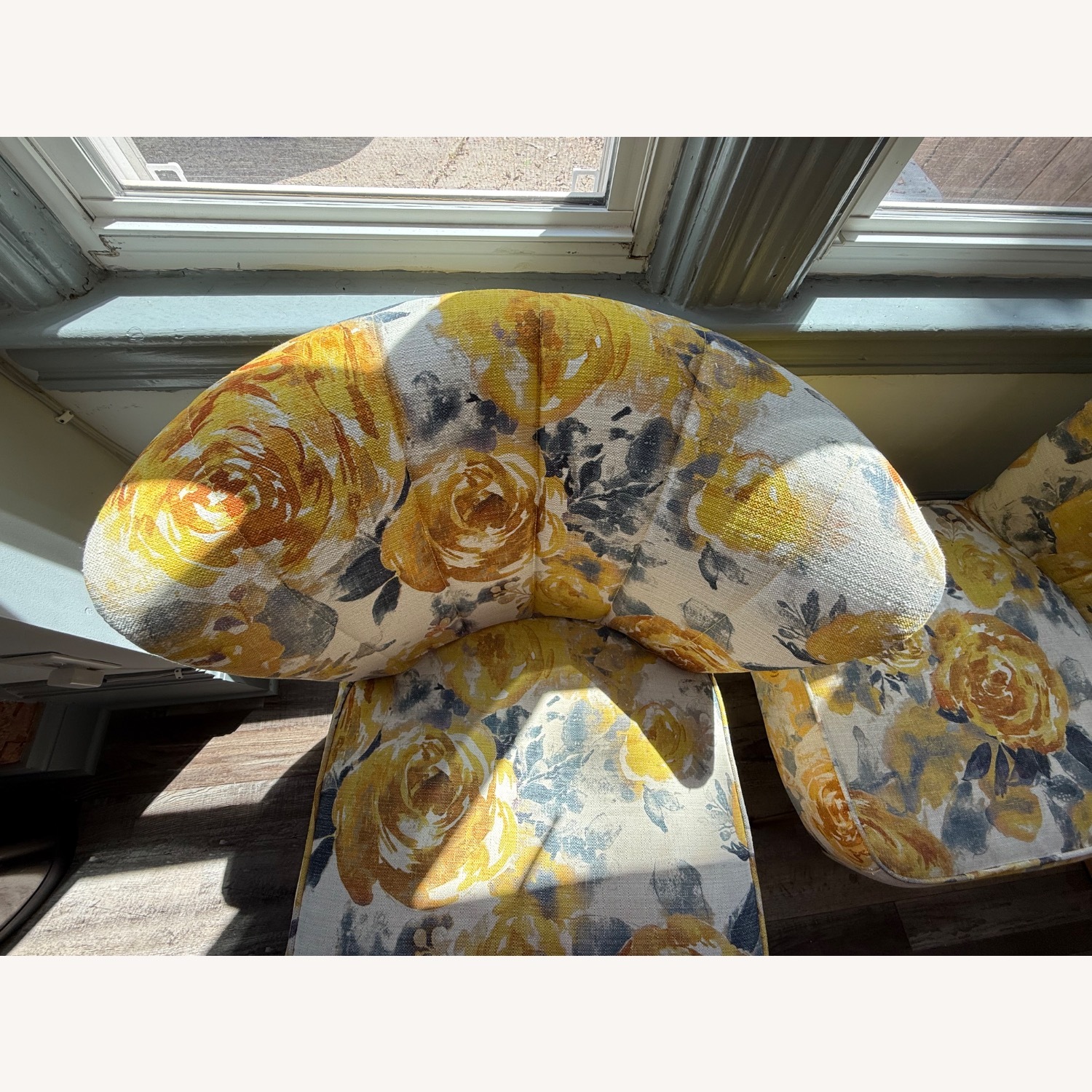 Home Depot Yellow Fabric Dining Chairs - image-5