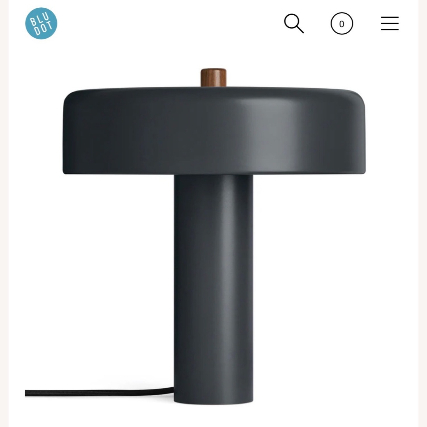 Blu Dot Punk Black Metal Table Lamp - image-7