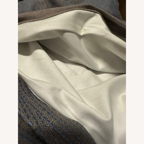 Used Grey Curtain with Blue Embroidery (Blackout) for sale on AptDeco
