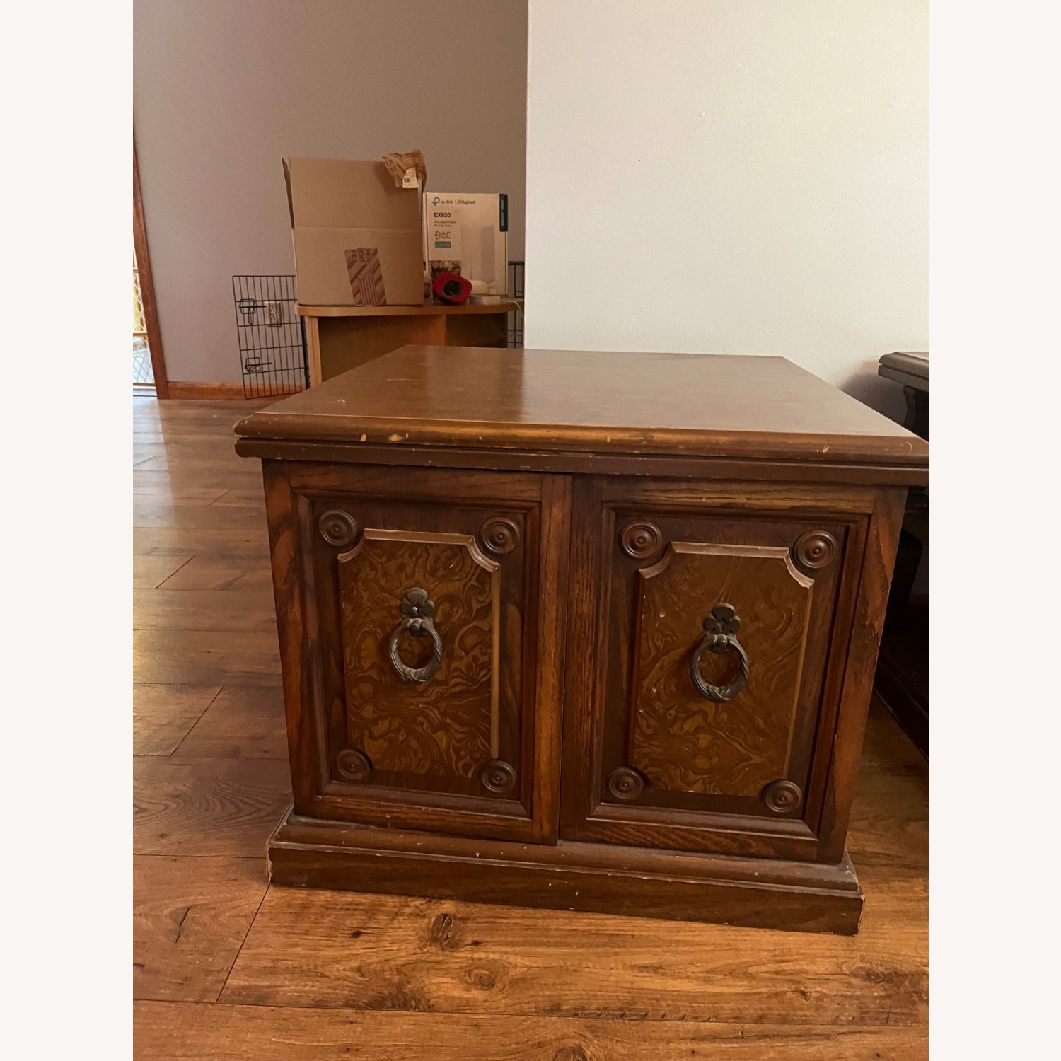 Dark Brown Wood Side Tables - image-4