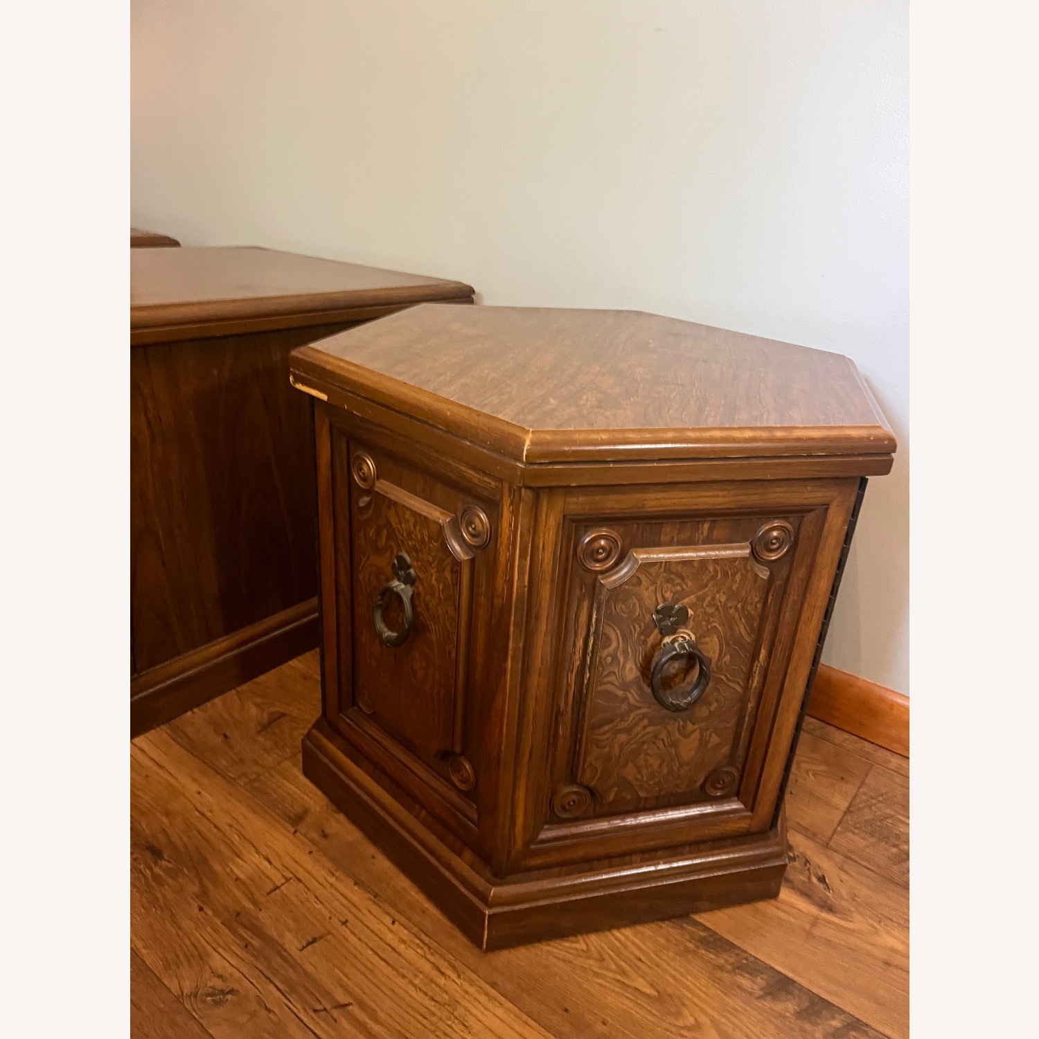 Dark Brown Wood Side Tables - image-2