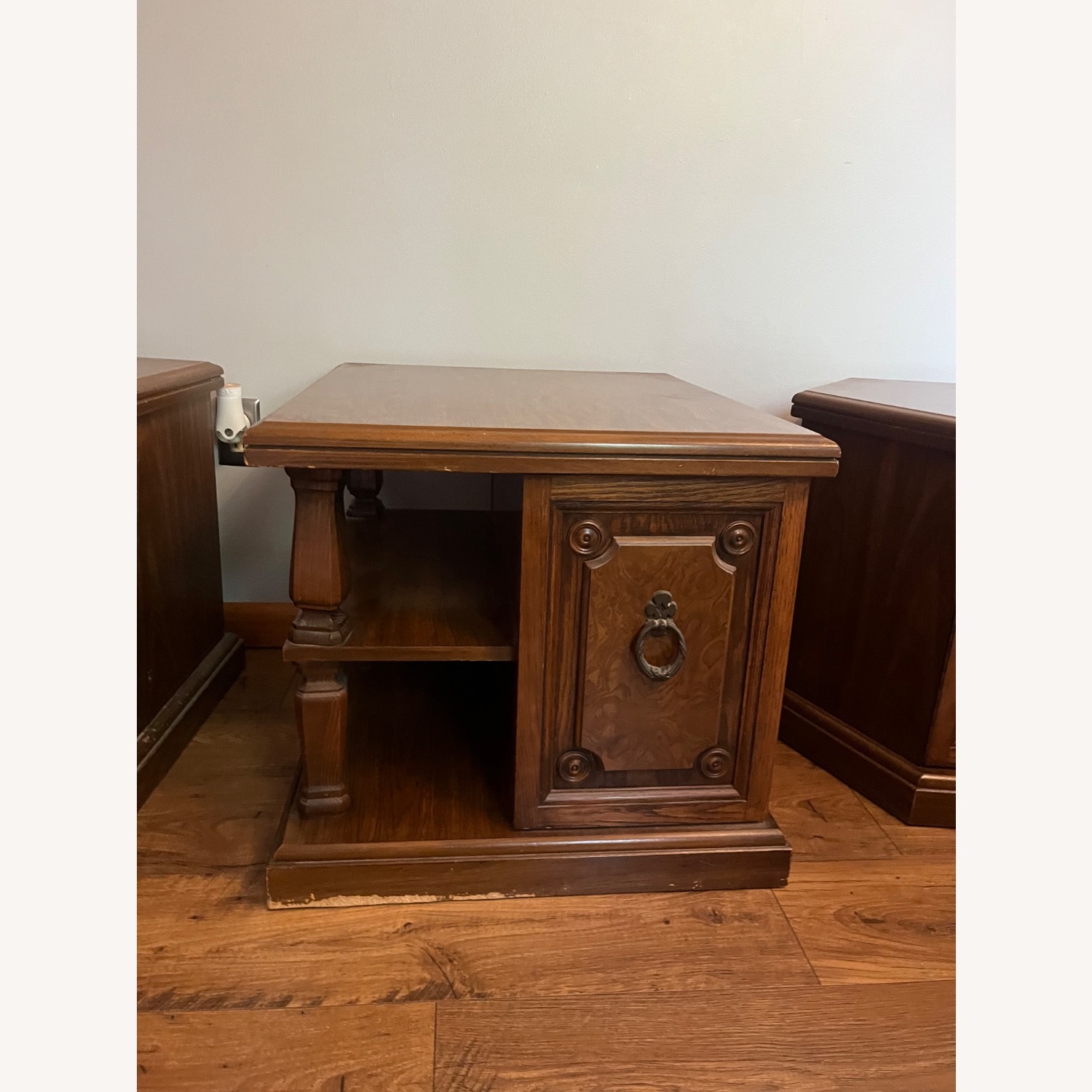 Dark Brown Wood Side Tables - image-3