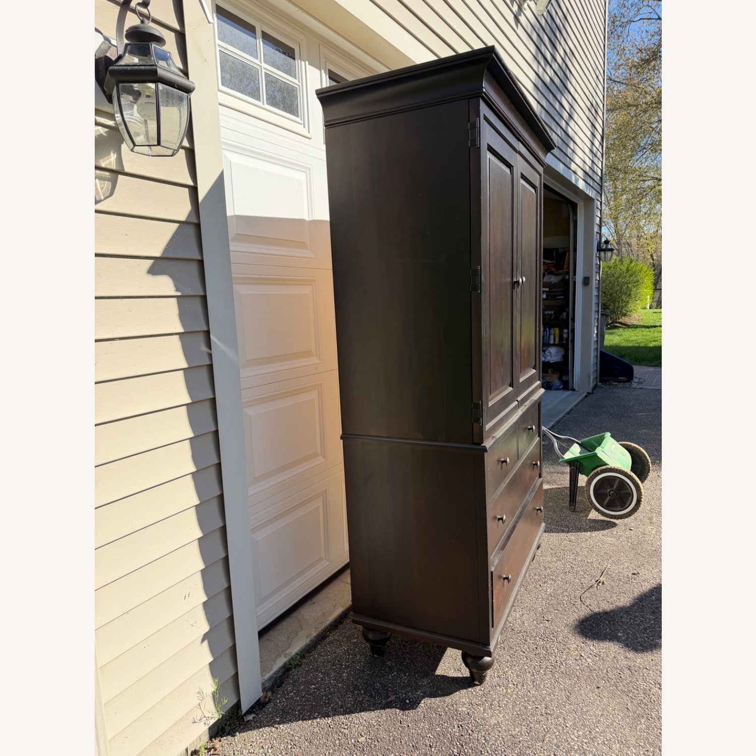 Kincaid Furniture Dark Brown Wood Armoire - image-9