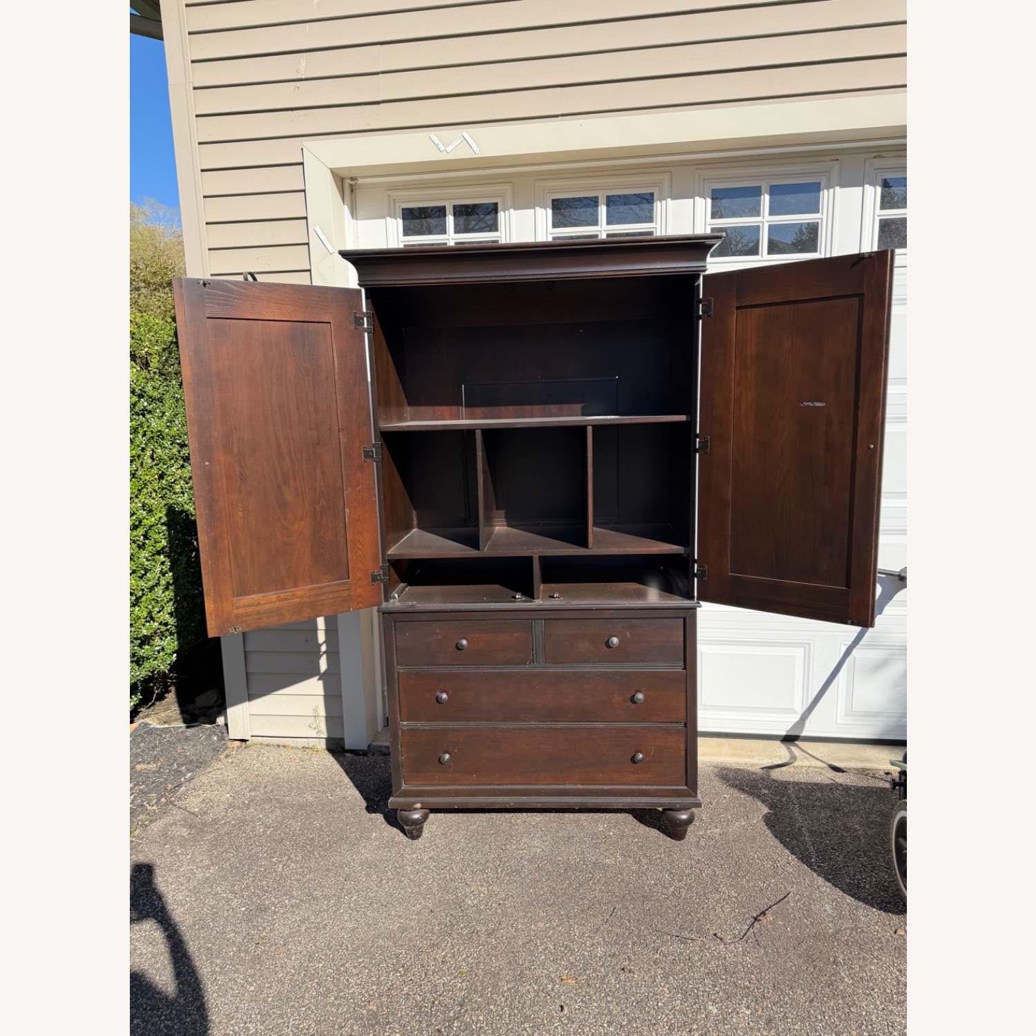 Kincaid Furniture Dark Brown Wood Armoire - image-2