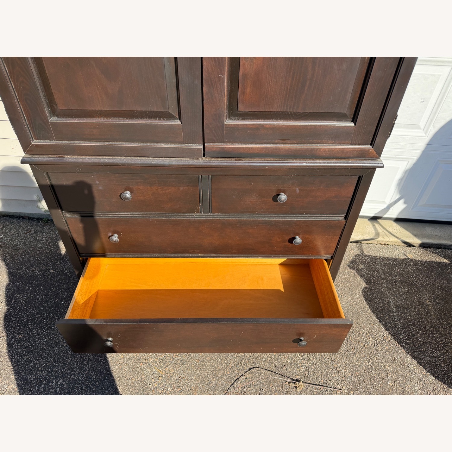 Kincaid Furniture Dark Brown Wood Armoire - image-7
