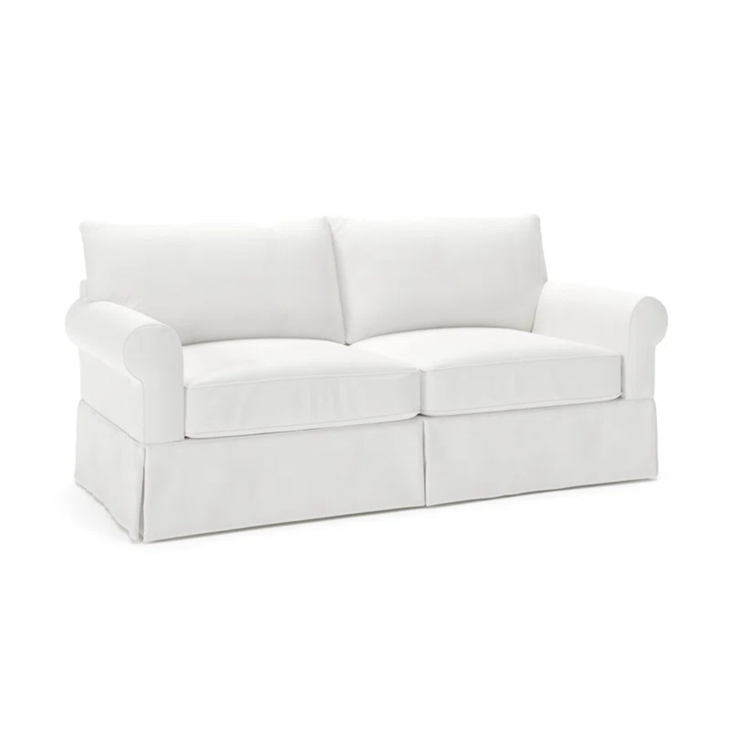 Wayfair Lark Manor White Fabric 2 Seater Sofa - image-8