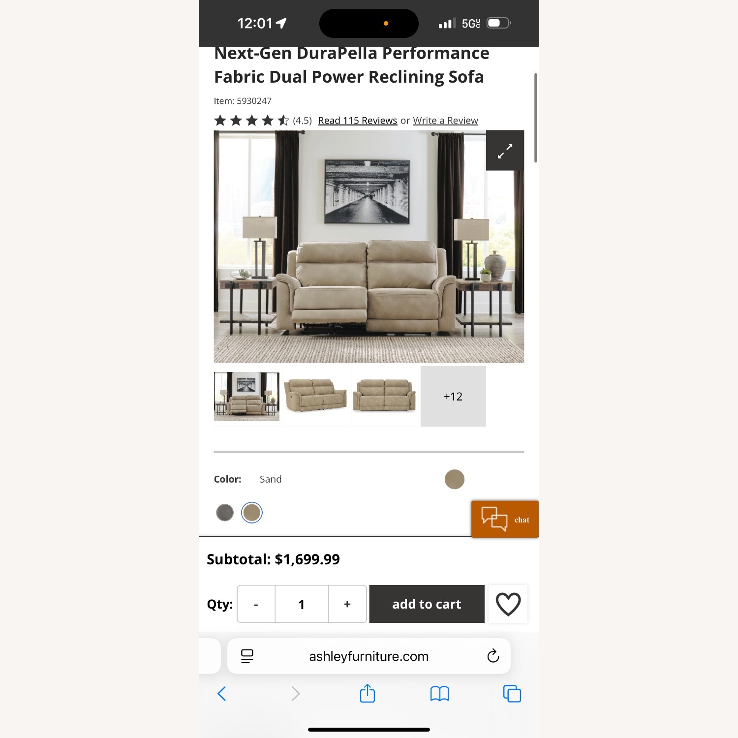 Ashley Recliner - image-1