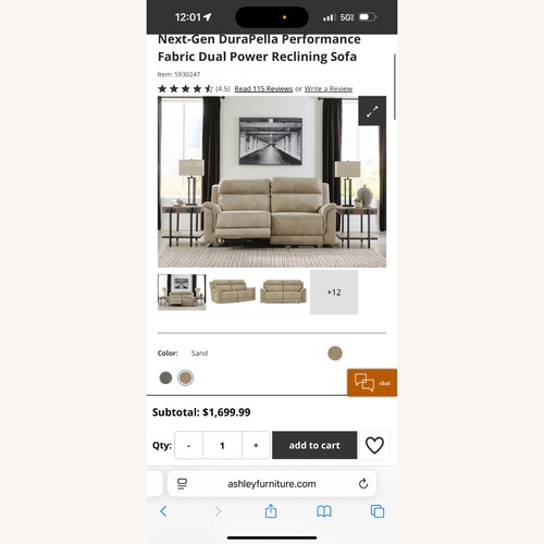Used Ashley Recliner for sale on AptDeco