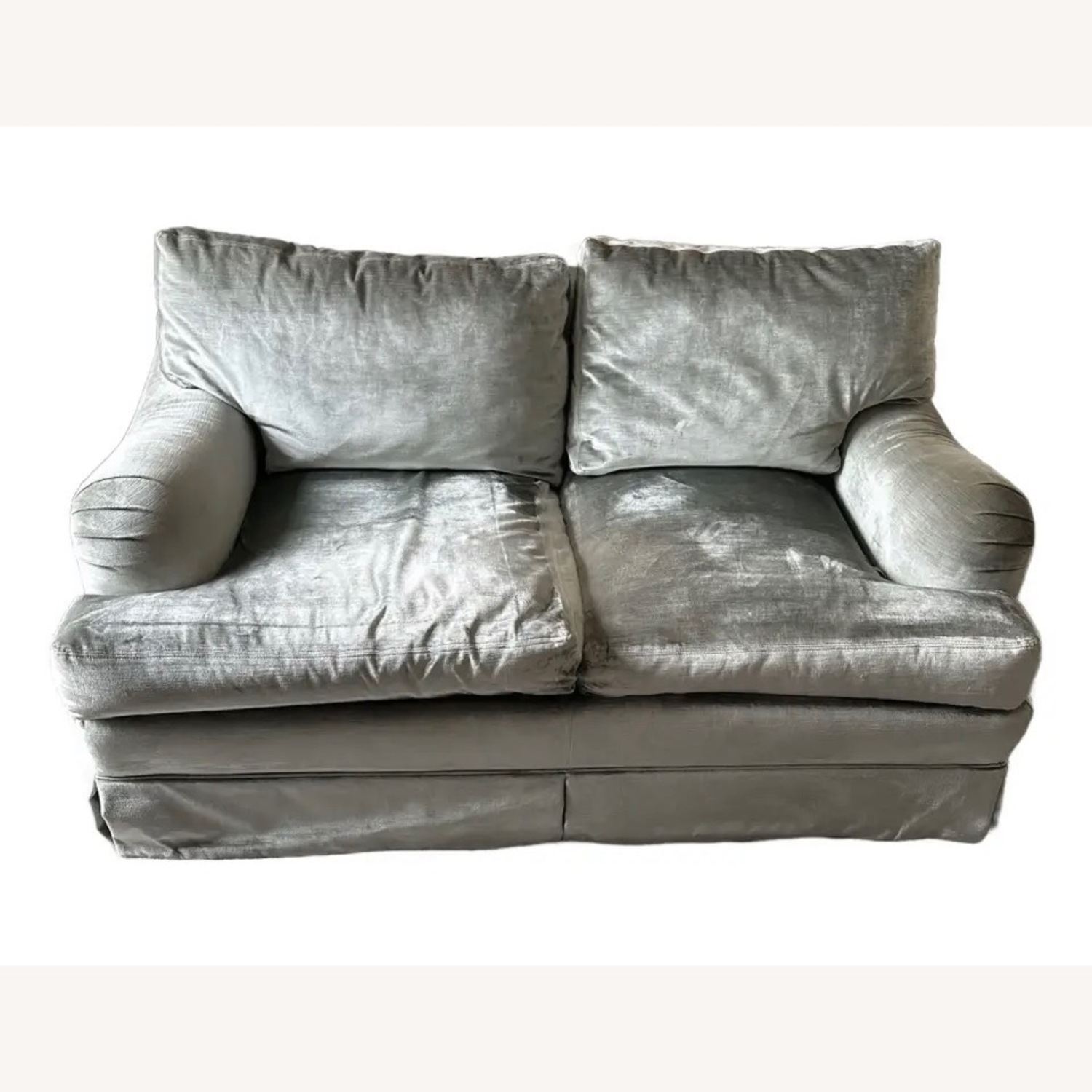 Beacon Hill Silver Velvet Loveseat - image-1