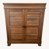 Pottery Barn Natural Wood Armoire