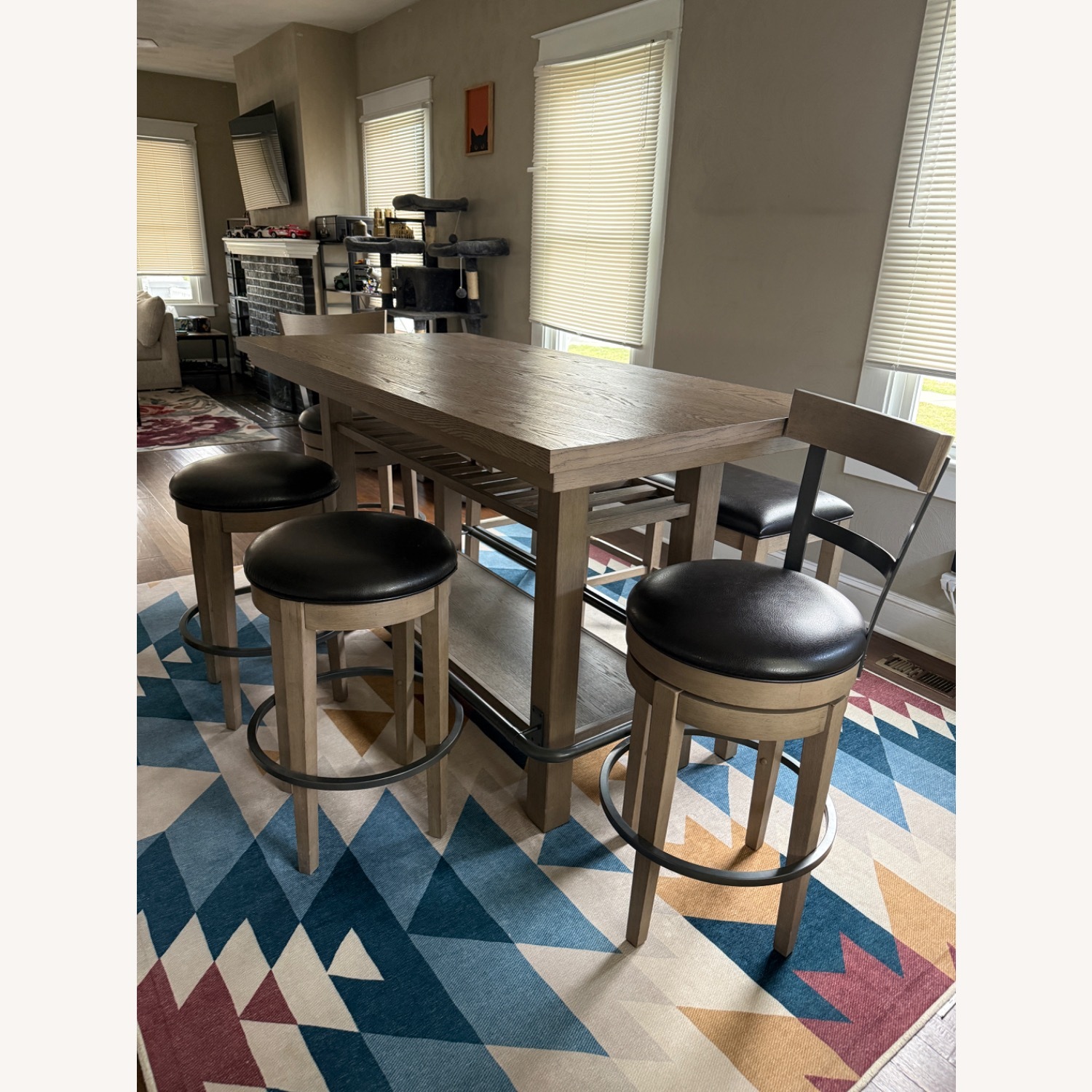 Value City Furniture Light Gray Wood Dining Sets - image-2