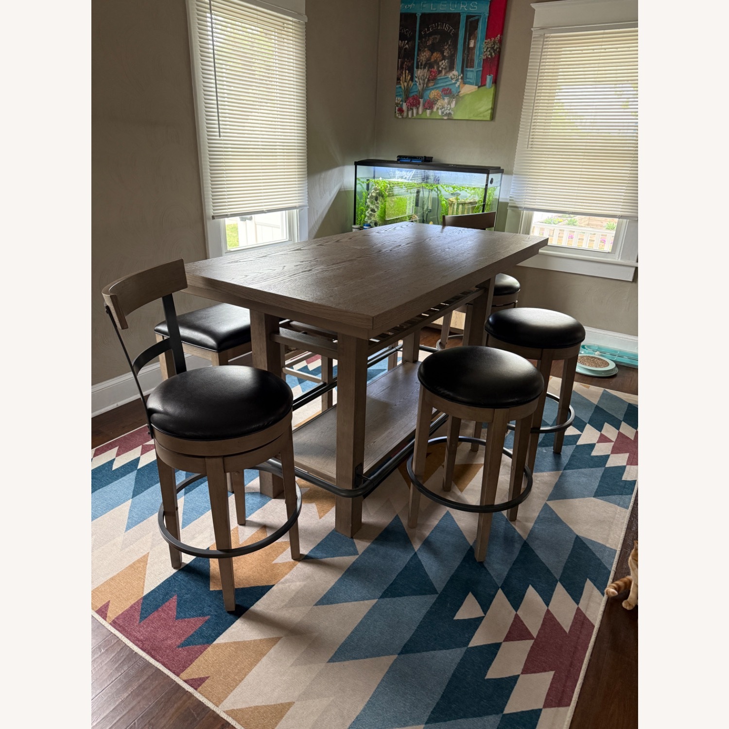 Value City Furniture Light Gray Wood Dining Sets - image-1