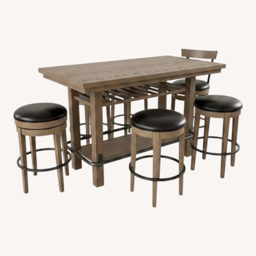 Used Value City Furniture Light Gray Wood Dining Sets for sale on AptDeco