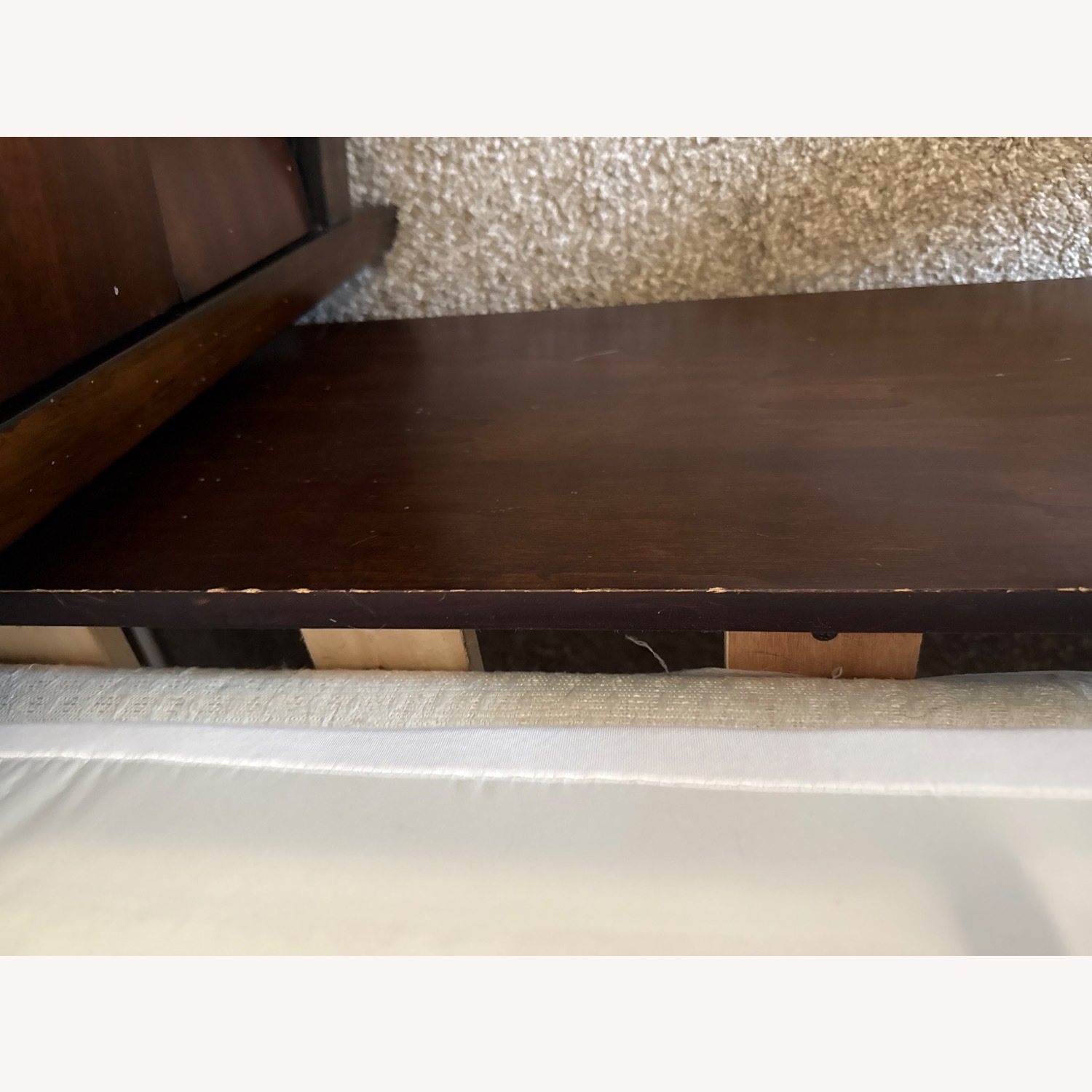 Rooms To Go Dark Brown Wood Queen Bed - image-3