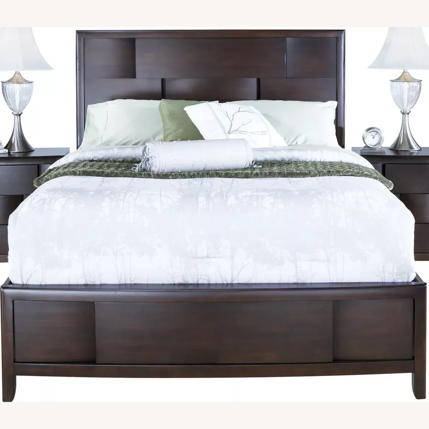 Rooms To Go Dark Brown Wood Queen Bed - image-4