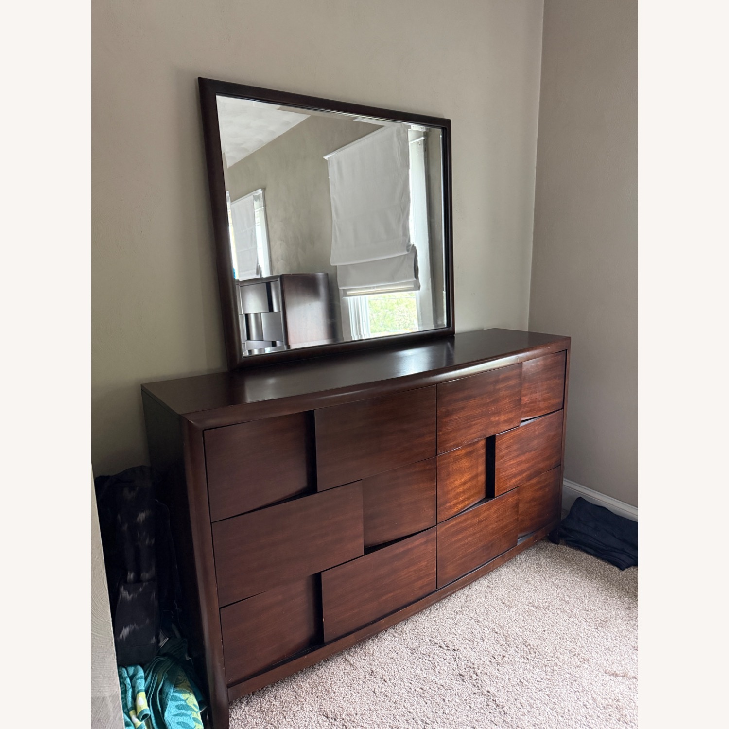 Rooms To Go Dark Brown Wood Dresser - image-1