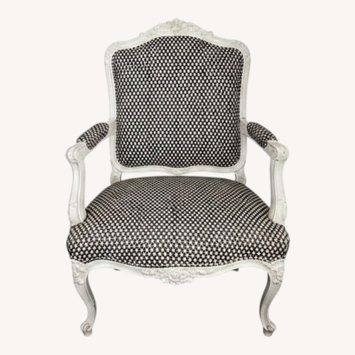 Used Vintage/Antique White Wood Accent Chair for sale on AptDeco