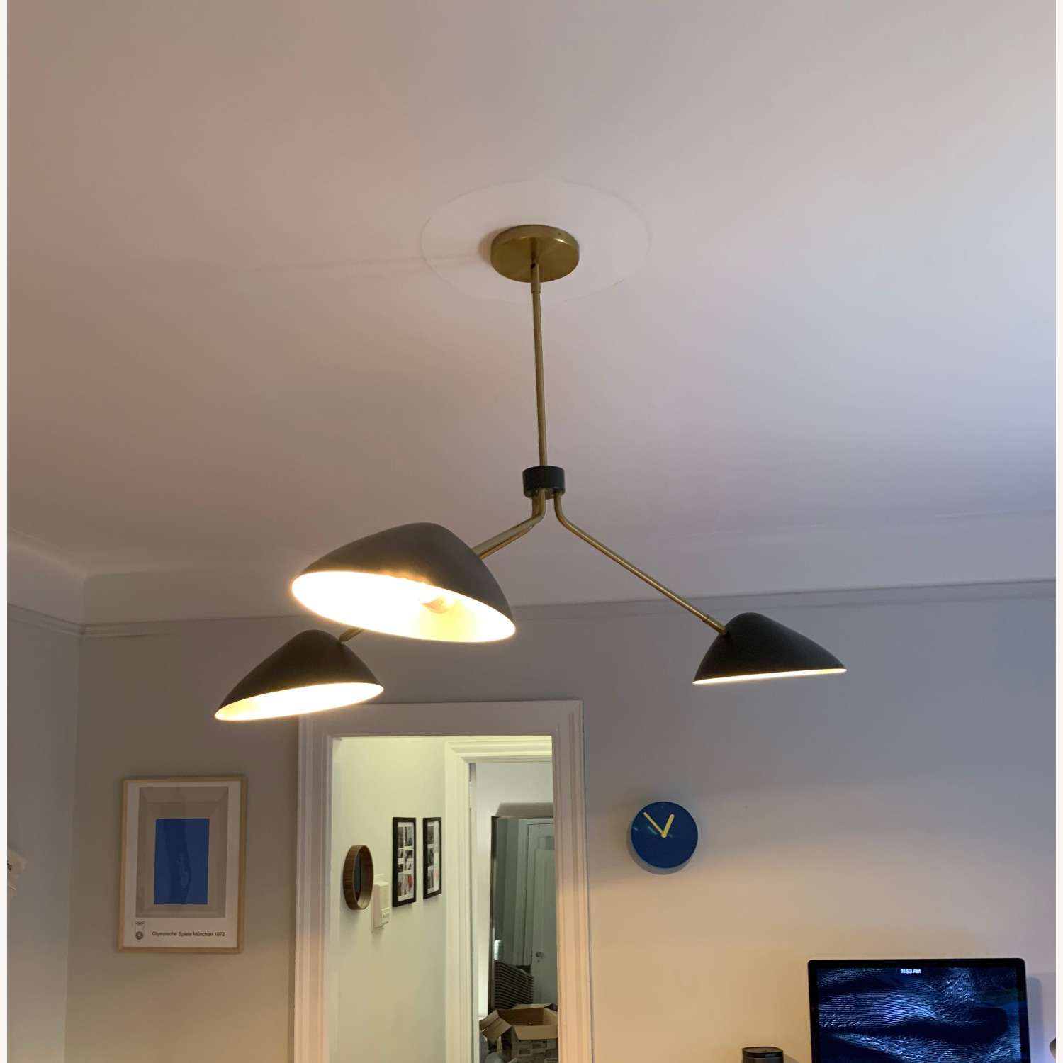 West Elm Curvilinear Mid-Century Chandelier 55" - image-1